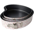 Miniatyrbillede 1 af 2: Sæt med 3 Hjerteformede Springforme, Non-Stick, Pannon-Stick, til Cheesecake, Hjerteformede Kageforme, DIY Bage