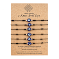Miniatyrbilde 1 av 5: 6 STK/ SET Evil Eye Armbånd Lucky 7 Knot type2