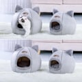 Miniatyrbillede 7 af 10: Husdyrstelt Hytte Kennel Vinter Varmt Blødt Foldbart Soveplads Bo til Hunde og Katte M
