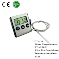 Miniatyrbilde 5 av 5: Grilltermometer i metall med hög precision, digital display, utomhusgrilltermometer, timer -50 grader--250 grader