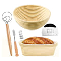 Miniatyrbilde 1 av 5: Set med 2 startpakker - Runde og runde brødbakeboller - Brødkniv -