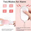Miniatyrbillede 4 af 4: Pakke med 2 personlige alarmer 130dB USB genopladelig lommealarm