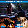 Miniatyrbild 6 av 7: Cykel USB-lampor starkt ljus nattcykling strålkastare tillbehör