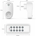 Miniatyrbillede 5 af 5: Sæt med 5 programmerbare stikkontakter, trådløs fjernbetjeningsstik med 2 fjernbetjeninger 2-XF7-