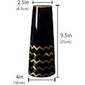 Miniatyrbilde 2 av 5: 25cm Blomster Vase Svart Gull Keramikk Dekorative Vas Høy Design