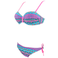 Pikkukuva 4 / 6: Damgrimma brasilianska Push Up-badkläder Bikini Tribal Bandeau Blommig Diamant Randig Baddräkt Strandkläder Bikini MULTI MULTI L