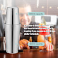 Miniatyrbillede 8 af 8: INF Cocktail Sæt Dobbelt Shaker 750ml Rustfrit Stål Sølv 10 Dele