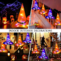 Miniatyrbild 5 av 5: Halloween-hatt LED-lysande häxhatt Harry Potter magisk hatt Red