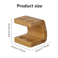 Miniatyrbillede 2 af 5: Bambus tandbørstehovedholder opbevaringsstativ 4 SLOTS 4 SLOTS 4 Slots