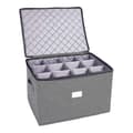 Wine Glass Storage for 12 Wine Glasses or Foldable Wine Storage Box also usable for Clothes Shlm-FA-
