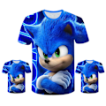 Miniatyrbild 3 av 4: Sonic The Hedgehog Barnkläder för Pojkar 3D T-shirt Casual Toppar Spelpresent Blue