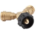 Miniatyrbilde 3 av 5: Tank Gas Propan Y Splitter Tee Adapter Anslutningsventil för utomhusgrillcylinder (DPD)