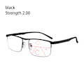 Miniatyrbillede 1 af 10: Anti Blåt Lys Læsebriller Progressive Presbyopic Sort Strength 2.00 black