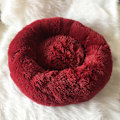 Miniatyrbillede 2 af 10: Queta Katteseng, Smuk Dyreseng, Lille Hundeseng Kæledyrsseng Plys Blød Rund Katteseng (50cm) burgundy-FA2- burgundy Diameter 50 cm