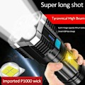 Pikkukuva 5 / 5: Super Bright 10000000LM Torch Led Ficklampa USB Uppladdningsbar