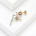 Miniatyrbillede 3 af 5: Vintage Brosche med Plommeblomst, Strass, Enkel
