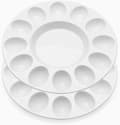 Fylld Äggbricka - Vit Keramik Porslin 12 Koppar Ägg (2-pack) Serveringsbricka Cateringfat för Hårdkokta Fyllda Ägg, Påskäggshållare & Efterrätter-FA6-