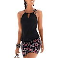 Miniatyrbillede 1 af 5: Strandbluse Bikini Bluse Sommer Strandkjole Halter Neck Strandkjole Bikini Bluse Sort S
