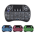 Miniatyrbild 1 av 5: Trådlöst Mini-tangentbord Fjärrkontroll Touchpad Mus Combo Controller med RGB-bakgrundsbelysning för Smart TV Android TV Box PC IPTTV 2.4GHz