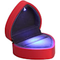 Miniatyrbillede 1 af 3: Moderigtig LED-oplyst hjerteformet ringæske til frieri bryllup