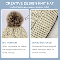Miniatyrbilde 4 av 4: Lue for barn med fôr - Slouchy strikket lue for småbarn