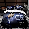 Miniatyrbild 1 av 2: Player K2# 3D Tre-delad Set Storlek Fotboll Serie C Ronaldo Täcke Hemtextil[DB] 200cm