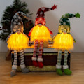 Miniatyrbillede 1 af 5: Tomte Dekoration, Lysende Tomte, Tomte Plyschdocka, LED Miniatyrfigurer Sæt af 3 til Soveværelse Pejs