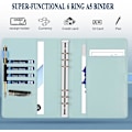 Miniatyrbillede 2 af 5: Læder A5 Ringbind Planner Notebook Planner med magnetlås (indre papir er ikke inkluderet) - Blå Blue
