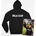 Pikkukuva 1 / 3: Billie Eilish teksti musta Huppari huppari paita 480 Small