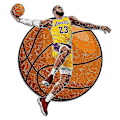 Miniatyrbillede 1 af 2: Träpussel Messi for Kids LeBron James LeBron James LeBron James A3
