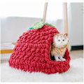 Miniatyrbild 4 av 4: Tjockt Stickat Chenillegarn för Handvirkade Filtar, Supersoft Stort Jumbo Filtgarn Red