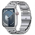Pikkukuva 5 / 5: Metalliranska Apple Watch Ultra/2 49 mm, 9, 8, 7 45 mm, 41 mm: Korkealaatuinen ranneke iWatch 6, 5, 4, 3 SE 44 mm, 42 mm, 40 mm