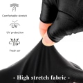 Miniatyrbillede 4 af 5: 1 par UV-beskyttende manicure-handsker, kvinders UV-beskyttede sorte