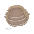 Miniatyrbilde 1 av 5: Airfryer silikonmatte, gjenbrukbar korgmatte, non-stick rund mikrobølgeovnmatte, ovnforing, direkte frakt 3 stk i rosa 3 pieces in pink No,