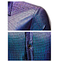Pikkukuva 4 / 5: Miesten Paillettipaita Pitkähihainen Paita Juhliin Yökerhoon Tummansininen 4XL dark blue