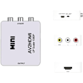 Miniatyrbilde 2 av 5: RCA AV til HDMI-konverterer / adapter 1080P Universal Svart Black