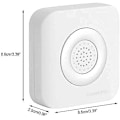 Miniatyrbilde 2 av 5: Kablet Dørklokke Dørklokke Kablet Dørklokke Kablet Dørklokke DC 12V Dørklokke Alarm (Hvit)
