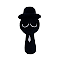 Miniatyrbillede 2 af 2: Jud - Ny til 2025 Sprunki Plys Rythm Box Plys Legetøj D Black Topper Head (20cm 60g)