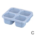 Miniatyrbild 1 av 11: 4-pack Snackcontainrar Delad Bento Snackbox 4 Fack R blue one-size