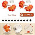 Pikkukuva 3 / 5: Maple Leaf Lighting 2-pakkaus 3M 20 LED ulkoilun syysseppele