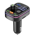 Pikkukuva 1 / 5: Langaton Bluetooth 5.0 Auton FM-lähetin Mp3 Stereo Musiikkisoitin Type-c Kaksois USB Laturi Handsfree Auton Sarja Adapteri Tukee U-levy Tf-kortti