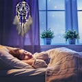 Miniatyrbillede 2 af 5: LED-lys, håndlavet drømmefanger med fjer