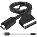Scart til HDMI-konverter, alt-i-én SCART til HDMI-adapter, 1080P-FA-