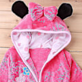 Miniatyrbild 4 av 5: 2023 Barn Pojkar Flickor Mickey Mouse Huvtröja Fleece Badrock Badrock Djur Nattkläder_c Rose Red