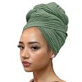 Pikkukuva 1 / 5: Stretch Huvudscarfs Hårband För Muslimer Mjuka Andningsb Scarf-olive Green
