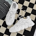 Miniatyrbillede 3 af 5: Herrsneakers Andas løbesko Mode Sportsko 3Azl119 Hvid White 40