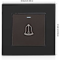 Miniatyrbild 1 av 3: Utomhus dörrklocka knapp, 220~250V härdat glas panel dörrklocka