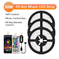Miniatyrbillede 3 af 10: 30M - 44-Tast Musik LED-Strips - APP-styring - Musikstyringsboks MultiColo multicolor 30m 44key music led strip 18LED/m