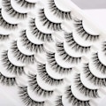 Miniatyrbilde 2 av 5: Fransar Løse Øyenvipper Cat Eyes Wispy Naturlig Faux Mink Vipper 14 Par Pakke Lett Volum Korte Falske Øyenvipper Multipakke