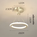 Miniatyrbilde 5 av 5: Moderne pendellampe i gullstål LED-taklamper